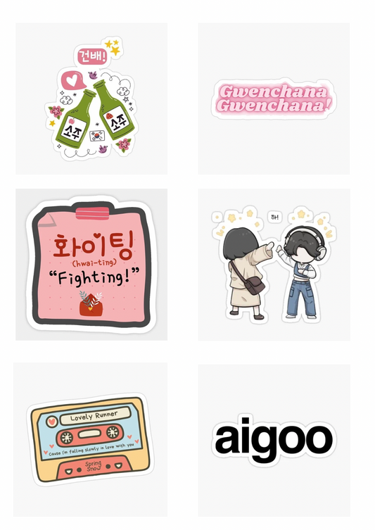 Cute & Aesthetic Korean Stickers – Perfect for Every Mood!