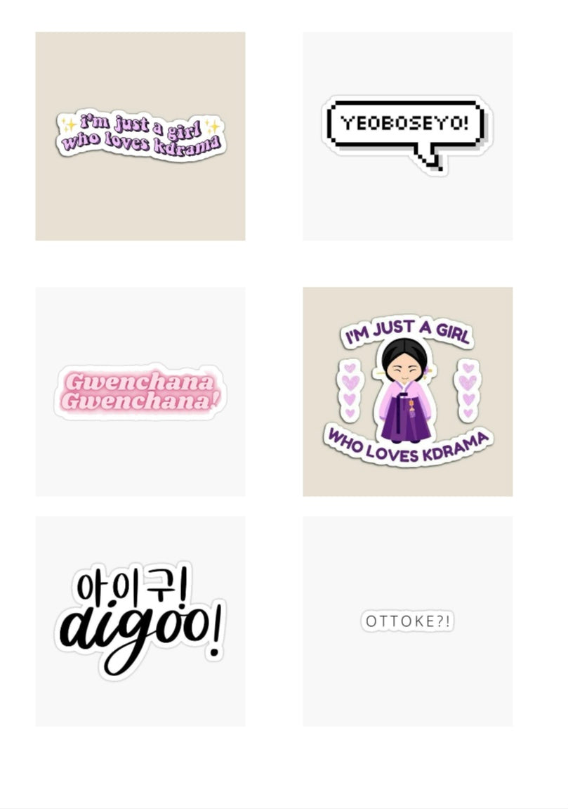 Cute & Aesthetic Korean Stickers – Perfect for Every Mood!