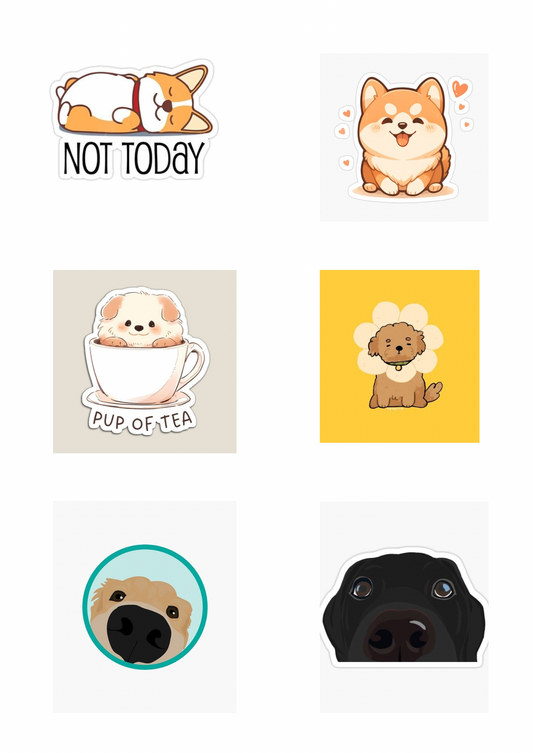 Adorable Dog Stickers – Perfect for Pet Lovers!